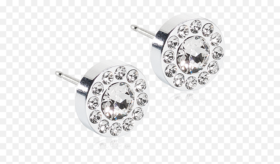 St Brilliance Halo 8 Mm Crystal - Solid Png,Icon Studs