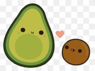 Avocado Sticker - Cartoon Cute Avocados Clipart Full Size Transparent Cute Avocado Png,Cute Stickers Png