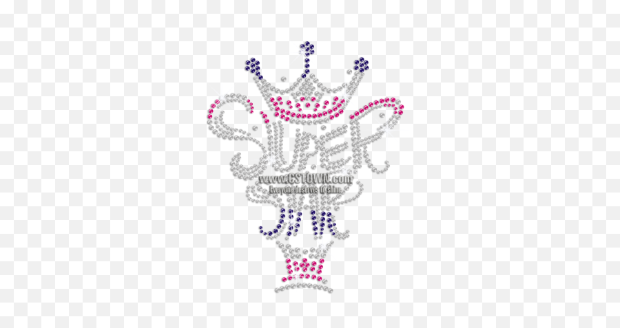 Super Star Crown Hotfix Rhinestone Design Motif - Cstown Illustration Png,Star Crown Png