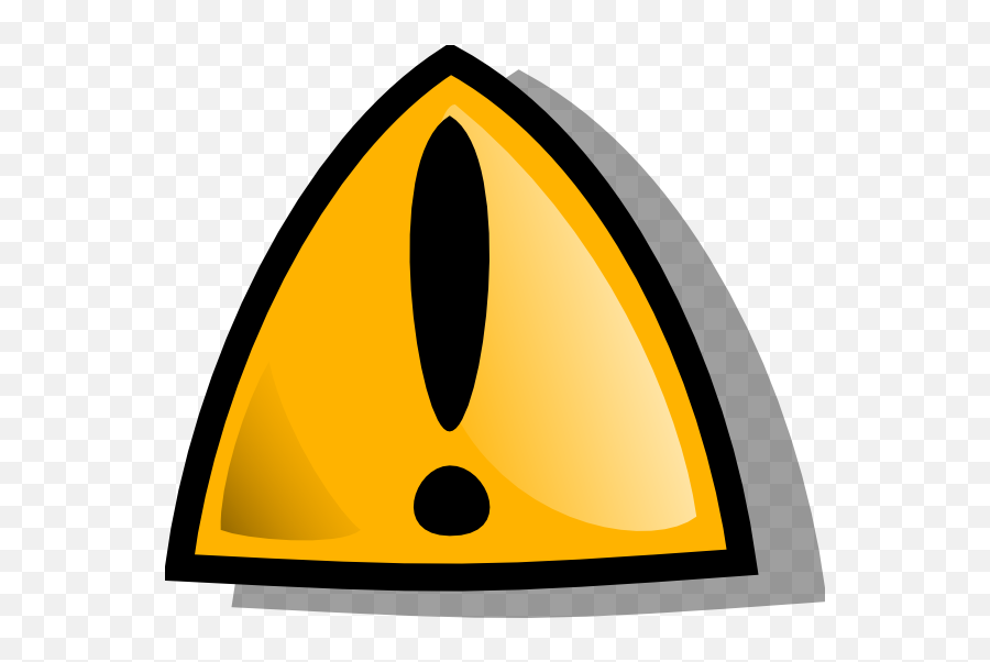 Orange Rounded Clip Art - Warning Clipart Png,Caution Sign Png