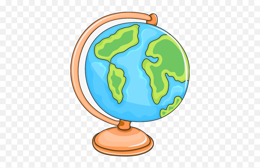 Cartoon Globe Clipart - Cartoon Clip Art Globe Png,Cartoon Earth Png