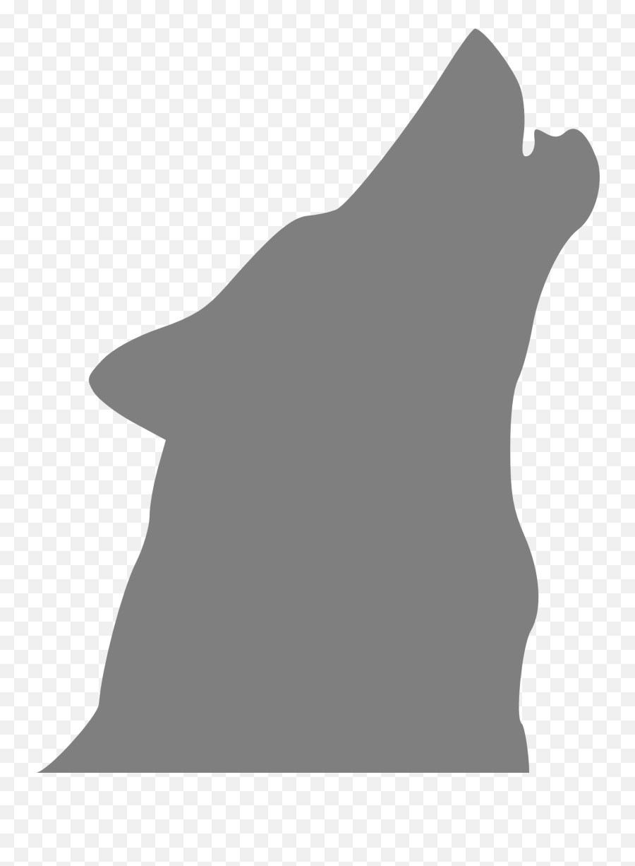 Download Hd Wolf Howling Dog Canine - Outline Of Howling Wolf Png,Wolf Outline Png
