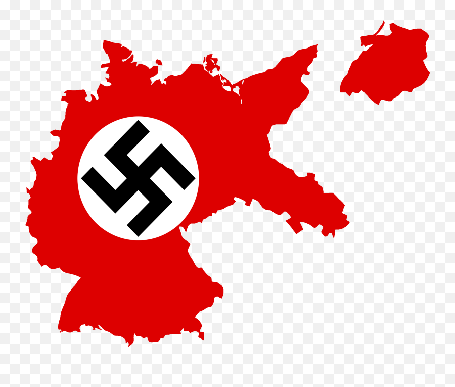Flag Map Of Germany - Nazi Germany Map Png,Germany Flag Png