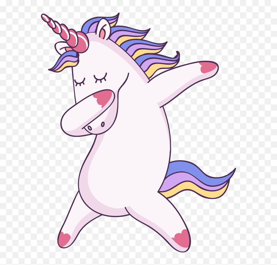 Unicorn Dabbing Sticker - Unicorn Dabbing Png,Dabbing Png