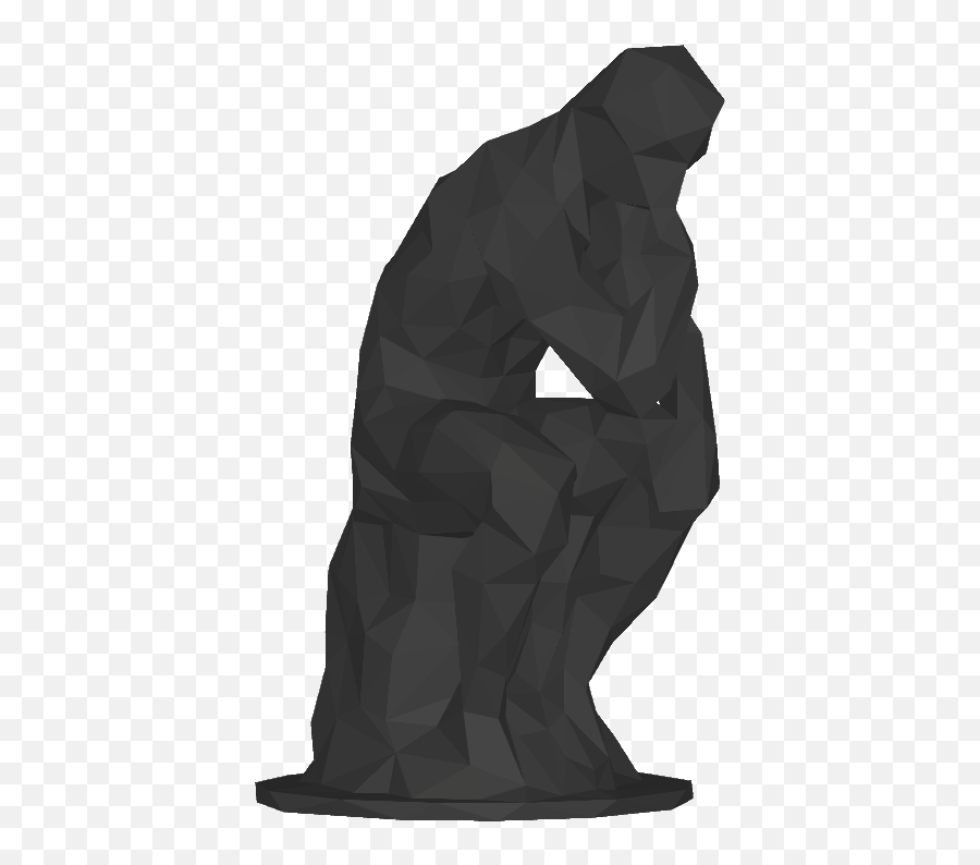 Low Poly Crafts - Thinker Silhouette Png,The Thinker Png