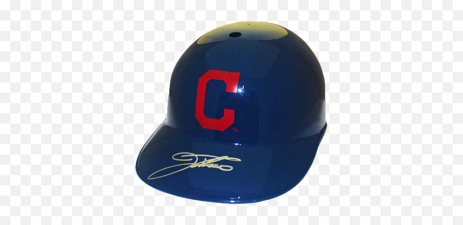 Jim Thome Autographed Cleveland Indians Replica Full Size Baseball Helmet Beckett Coa - Baseball Cap Png,Indians Baseball Logo