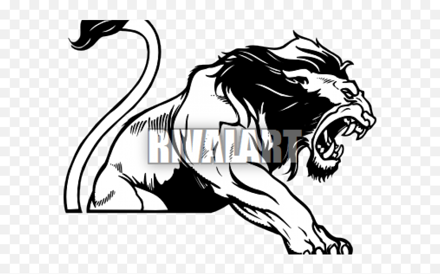 Roaring Lion Clipart - American International School Abu Roaring Lion Clipart Black And White Png,Lion Clipart Png