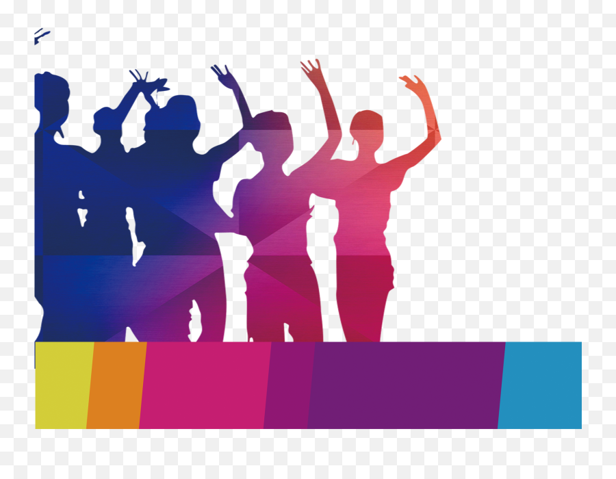 High - People Party Silhouette Png,Party People Png