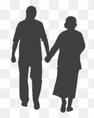 Helping - Mid Age Couple Silhouette png