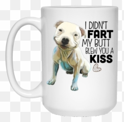 Fart Mug Pit Bull Gifts Funny - Lung Cancer Awareness Ribbon Png,Pitbull Png