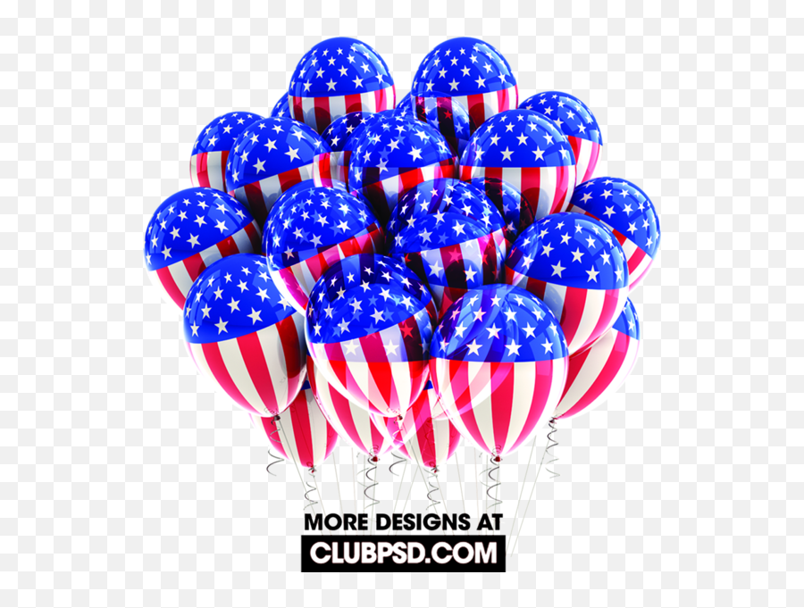 Download Usa Flag Balloons - American Flag Balloons Full Templates Labor Day Flyer Png,Usa Flag Transparent Background