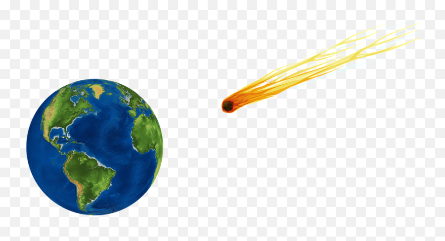 Globe Earth Meteor - Imagen Planeta Tierra Png,Earth On Fire Png