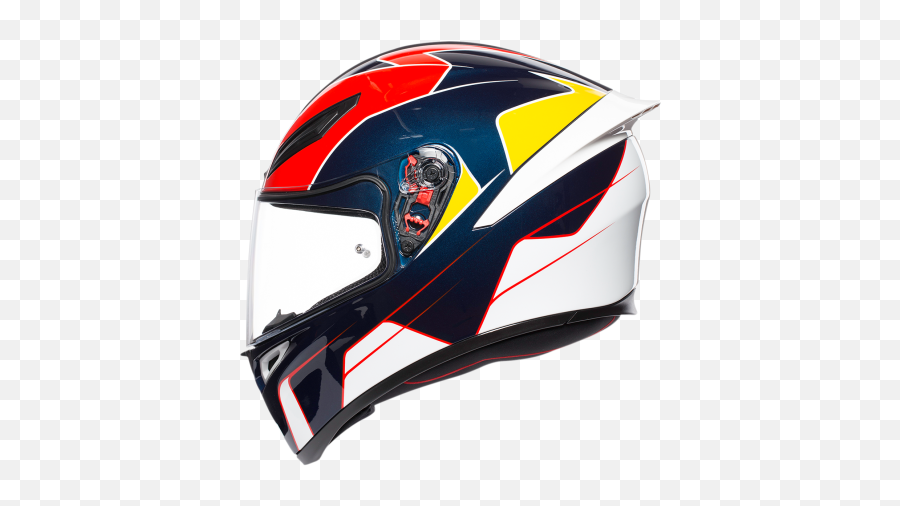 Full Face Helmets U2013 Miami Motos - Agv K 1 Pitlane Blue Red Yellow Ms Png,Icon Airmada Helment