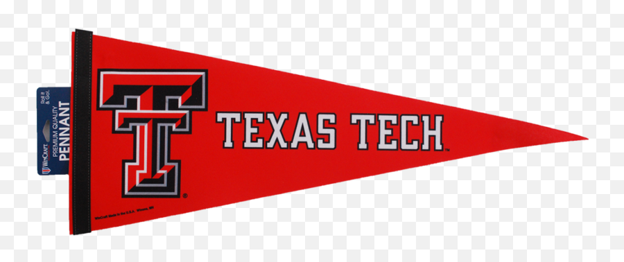Red Pennant Double T Texas Tech - Texas Tech University Texas Tech Pennant Flags Png,Pennant Png