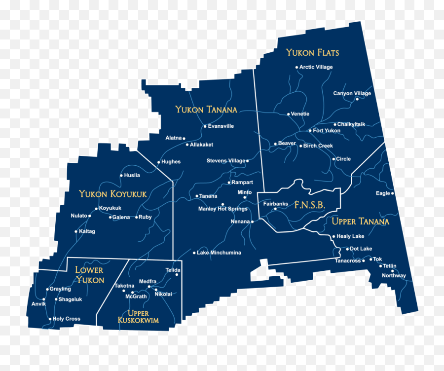 Communities In Our Region U2013 Tanana Chiefs Conference - Tanana Chiefs Conference Region Png,Map Village Icon