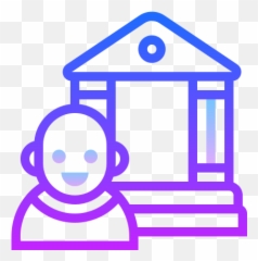 Broker Icon In Gradient Line Style - Illustration png