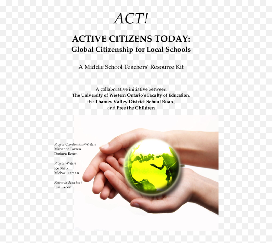 Pdf Act Active Citizens Today Global Citizenship For - Means To Be A Global Citizen Png,In The Accompanying Figure, The Icon Labeled “your Name” At The Top Is The ____ Folder.