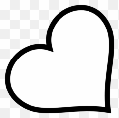 Black Heart Outlines - Clipart And White png