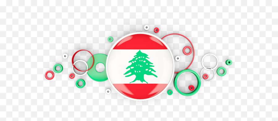 Circle Background Illustration Of Flag Lebanon - Background Ghana Flag Png,Lebanon Icon