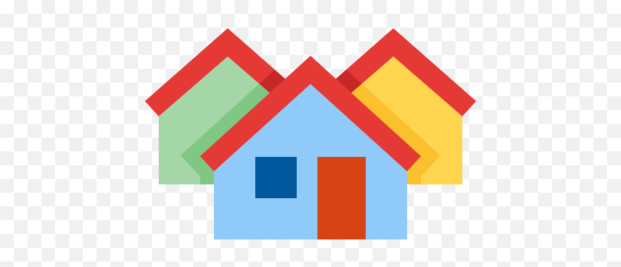 Neighborhood Icon In Color Style - Neighborhood Png,Small Home Icon