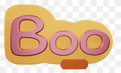 Boo Lable 3d Illustrations Designs Images Vectors Hd Graphics - Girly png