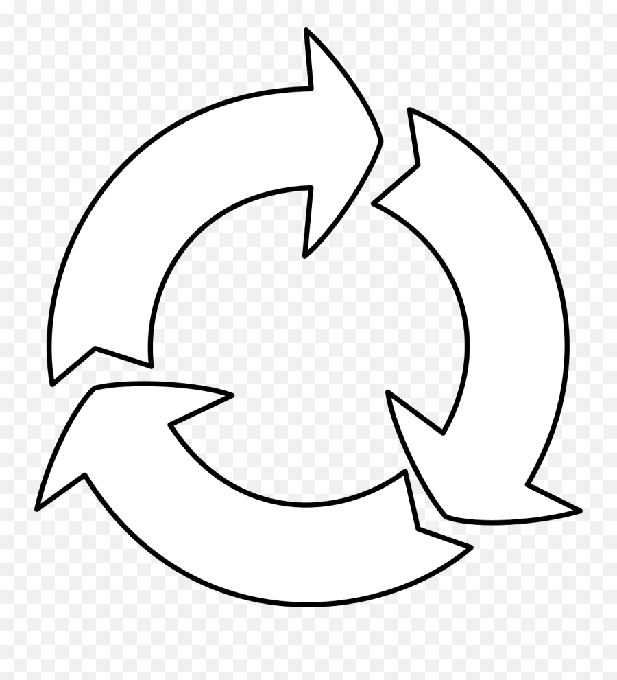 Reuse Recycle Sign - Circle Arrows White Png,White Arrow Png