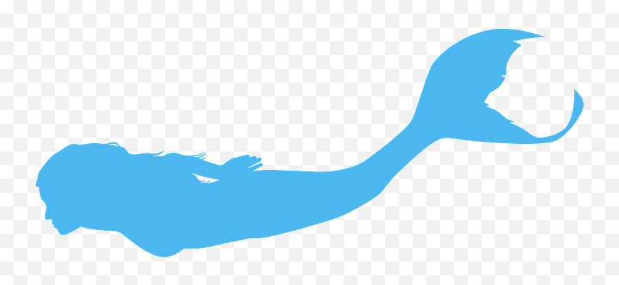 Mermaid Silhouette - Mermaid Blue Silhouette Png,Mermaid Silhouette Png