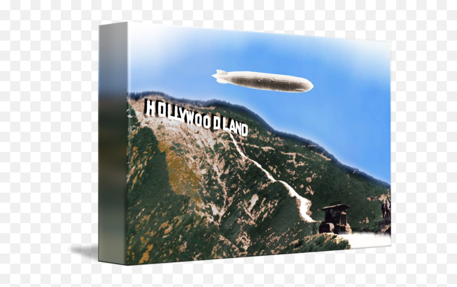 Hollywood Sign And Blimp - Hollywoodland Sign Png,Hollywood Sign Transparent