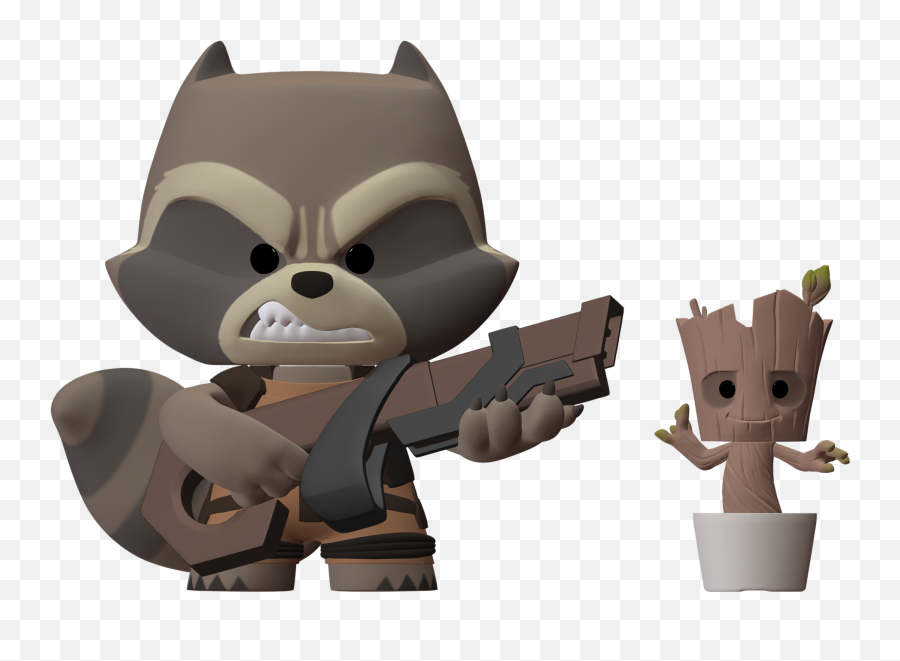 Guardians Of The Galaxy Super Deluxe Figure - Rocket Raccoon Cartoon Png, Rocket Raccoon Transparent - free transparent png images 