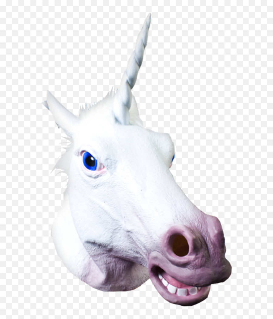 Horse Unicorn White Mask Unicornio - Unicorn Mask Png,Unicorn Head Png