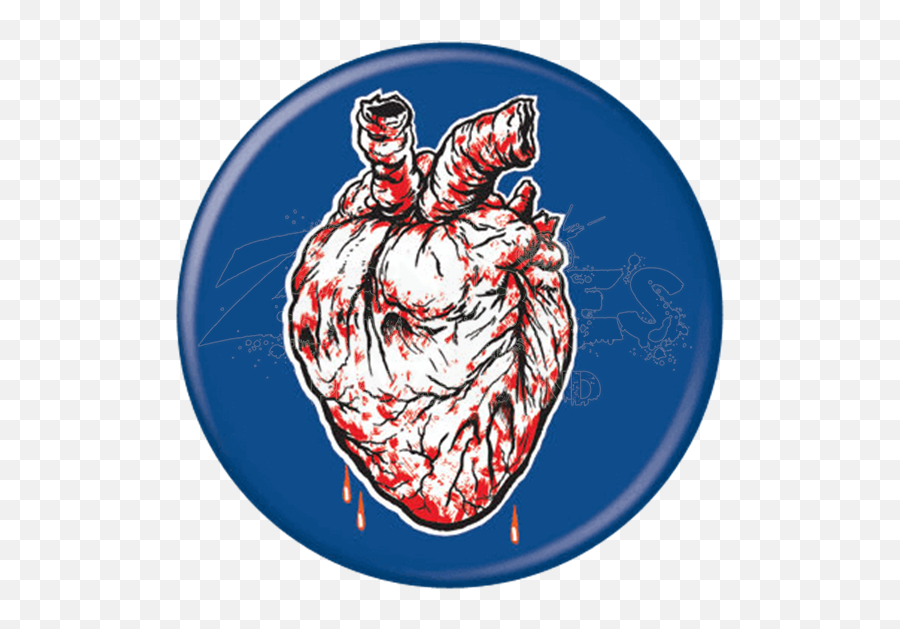 Download Bleeding Heart Zombie Button - Illustration Png,Bloody Heart Png