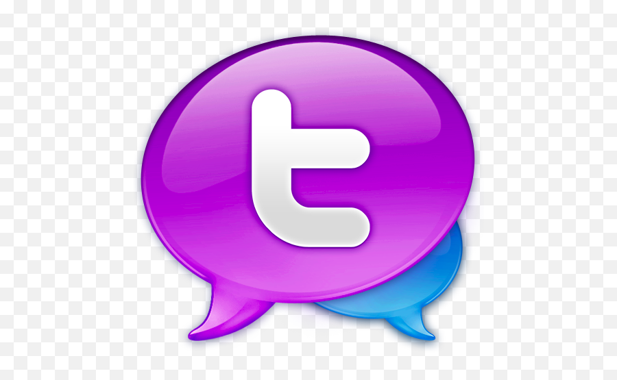 Large Twitter Logo Icon Balloons Iconset Graphicpeel - Chat Icon Png,Twittericon Png