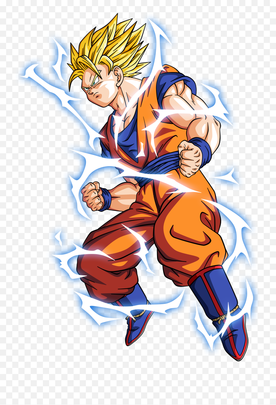 Download Hd Goku Super Saiyan 2 By Bardocksonic - D73adde Dragon Ball Goku Super Saiyan Png,Goku Transparent Background