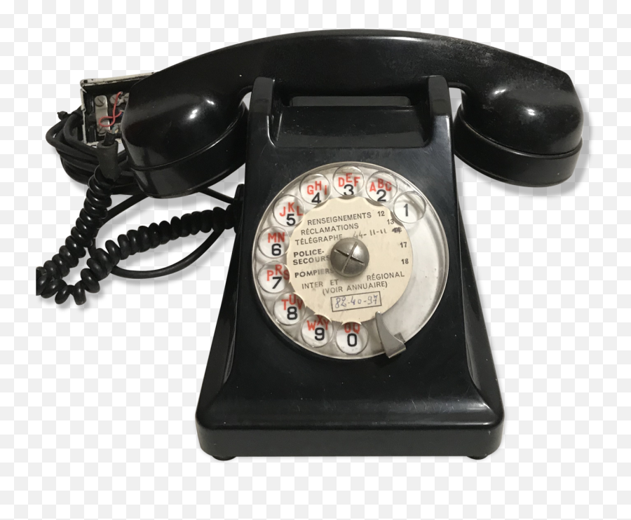 Old Telephone Black Bakelite - Corded Phone Png,Telephone Transparent