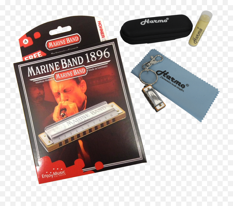 Download Hd Hohner Marine Band D Harmonica Bundle - Hohner Blade Png,Harmonica Png