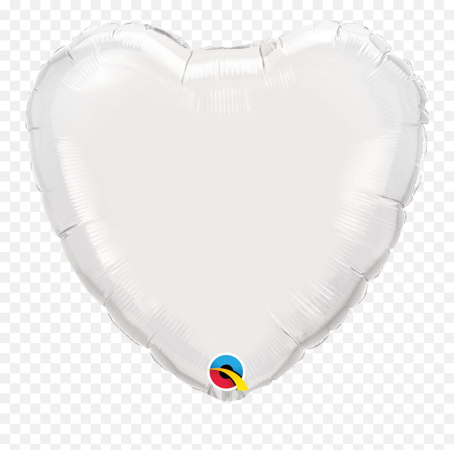 36 Silver Heart Foil Balloon - Konfirmand Ballon Png,Heart Balloon Png