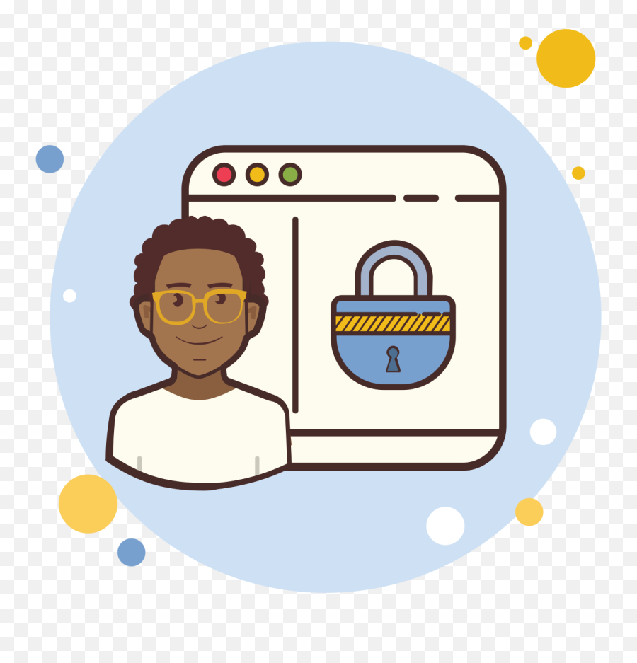 Download Man Window Lock Icon - Full Size Png Image Pngkit Password Cartoon,Lock Icon Png
