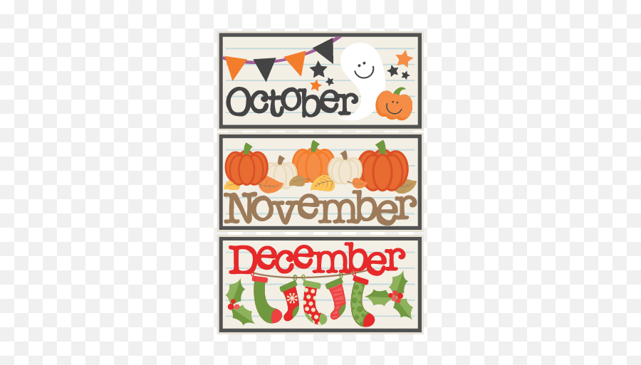 Download October November December - October November December Holidays Png,October Png