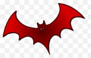 Red Bat Svg Vector Clip Art - Clipart Halloween Bats Png
