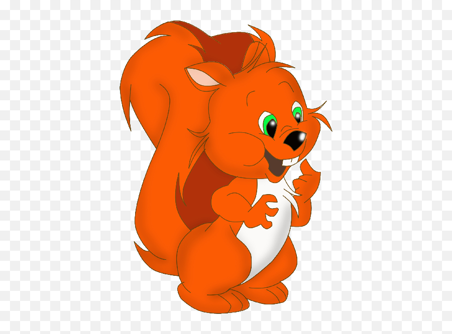 Squirrel Clipart - Orange Squirrel Clipart Png,Squirrel Clipart Png