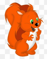Squirrel Clipart - Orange Squirrel Clipart Png,Squirrel Clipart Png