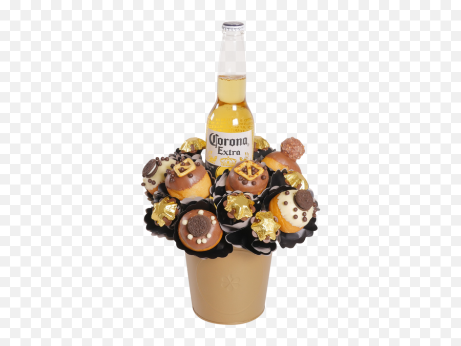 Donut And Corona Bouquet Gifts - Bouquet For Day With Beer Png,Corona Beer Png