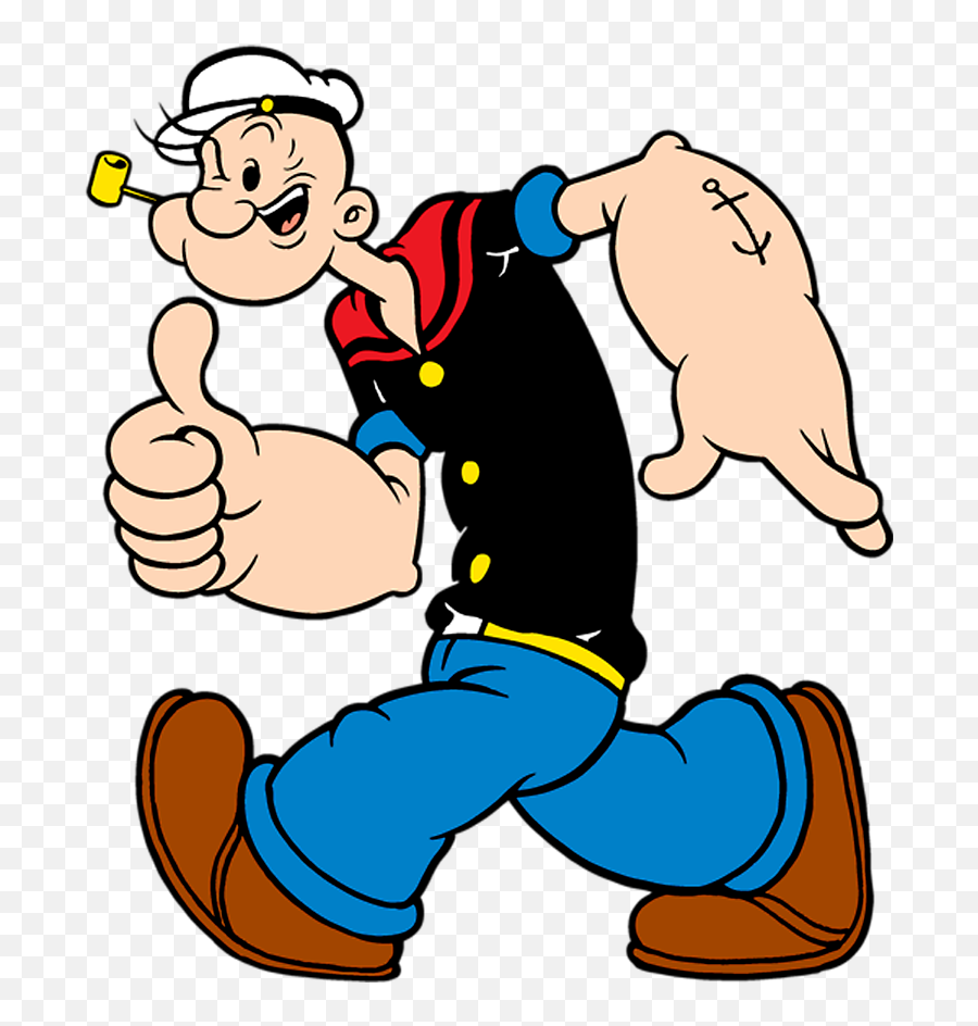 Popeye Walking Thumb Up Png Image - Popeye Png,Thumb Up Png
