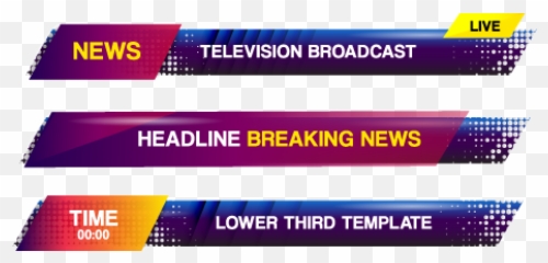 News Lower Third Template Design - Vertical png