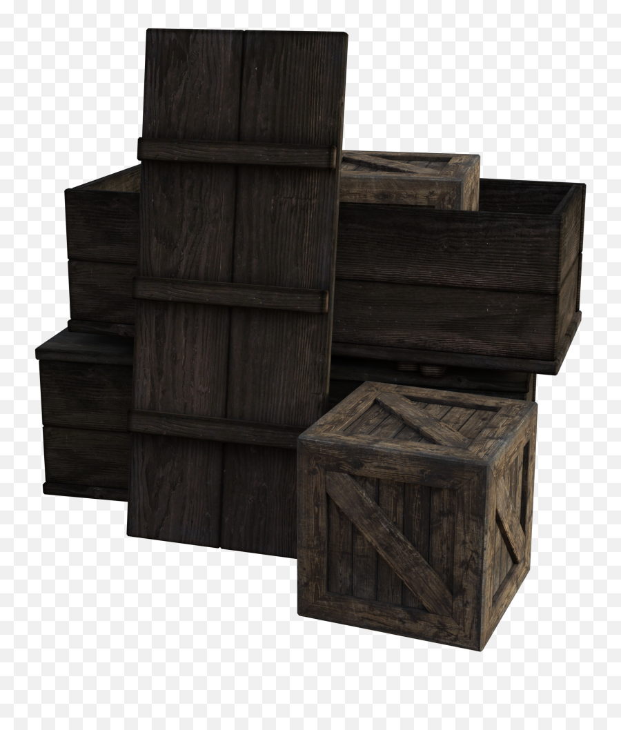 Wooden Boxes Crates - Old Wooden Box Png,Crate Png