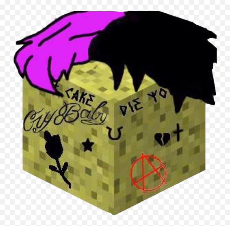 Lilpeep Minecraft Aesthetic Sticker By Whyalinecry - Art Png,Aesthetic Minecraft Logo