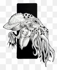 Cthulhu Greeting Card - Cthulhu Drawing Png,Cthulhu Transparent