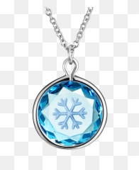Snow Flake In Swarovski Crystal With Silver Enamel - Necklace Png,Silver Snowflake Png