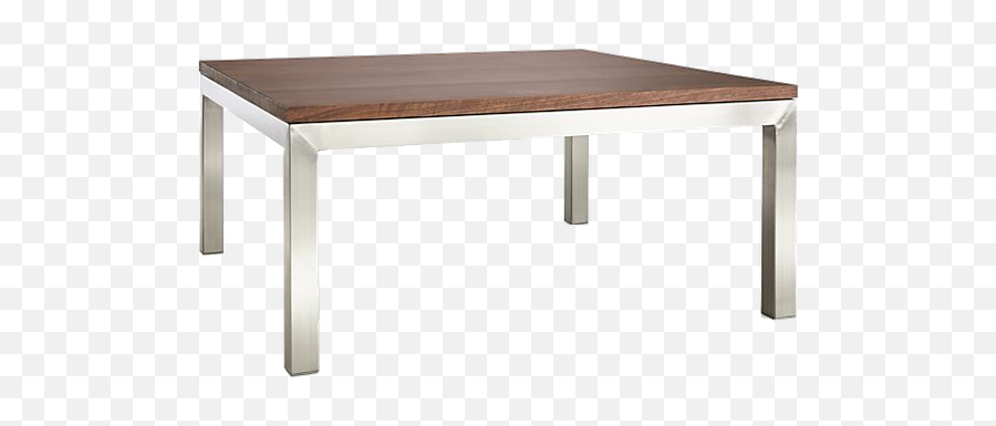 Parsons Walnut Top Stainless Steel Base 36x36 Square Coffee Table - Solid Png,Google+ Icon/36x36