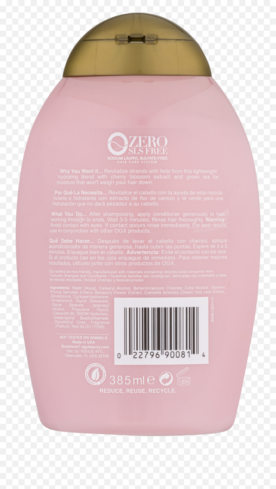 Ogx Heavenly Hydration Cherry Blossom Conditioner 13 Fl Oz Squeeze Bottle Png Productos Icon Para El Cabello